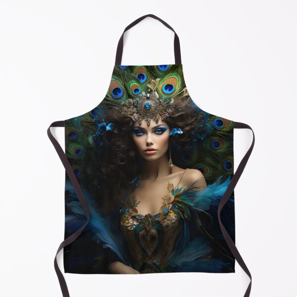 Item preview, Feathered Lady Abstract Woman Portrait Art designed and sold by PeteRascal.