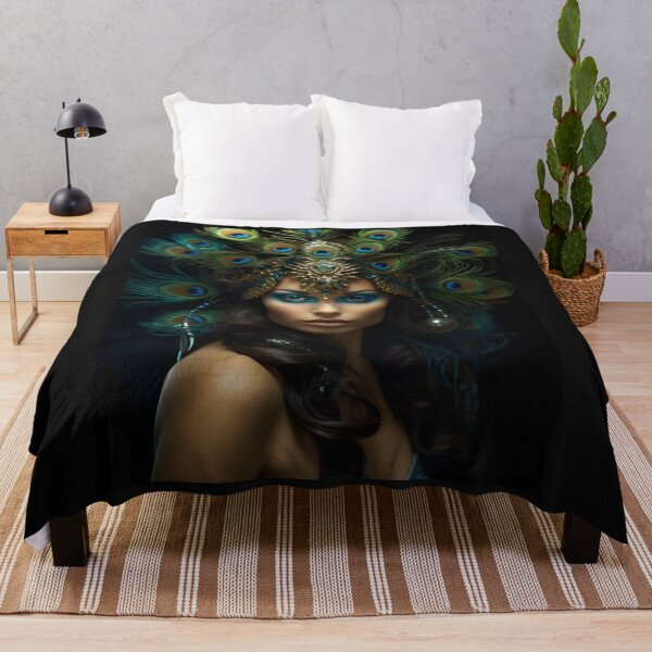 Item preview, Feathered Lady Abstract Woman Portrait Art designed and sold by PeteRascal.