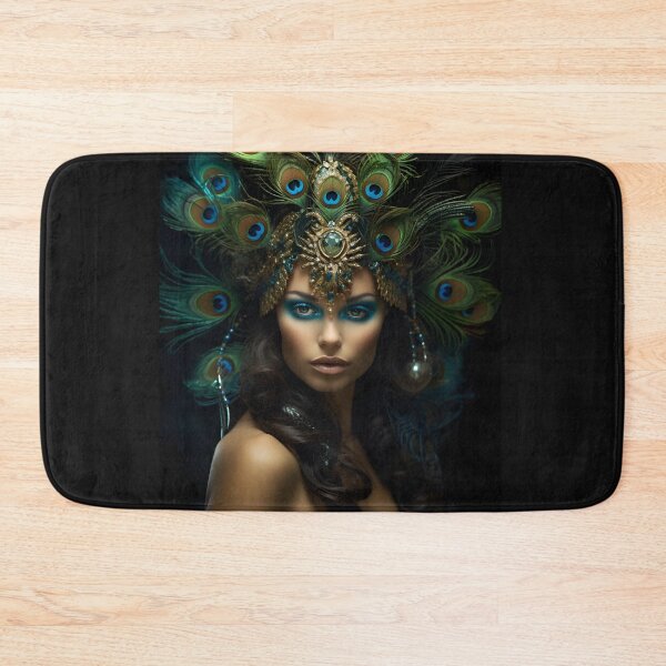 Item preview, Feathered Lady Abstract Woman Portrait Art designed and sold by PeteRascal.