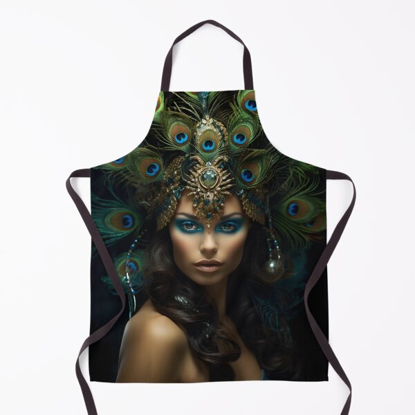 Item preview, Feathered Lady Abstract Woman Portrait Art designed and sold by PeteRascal.