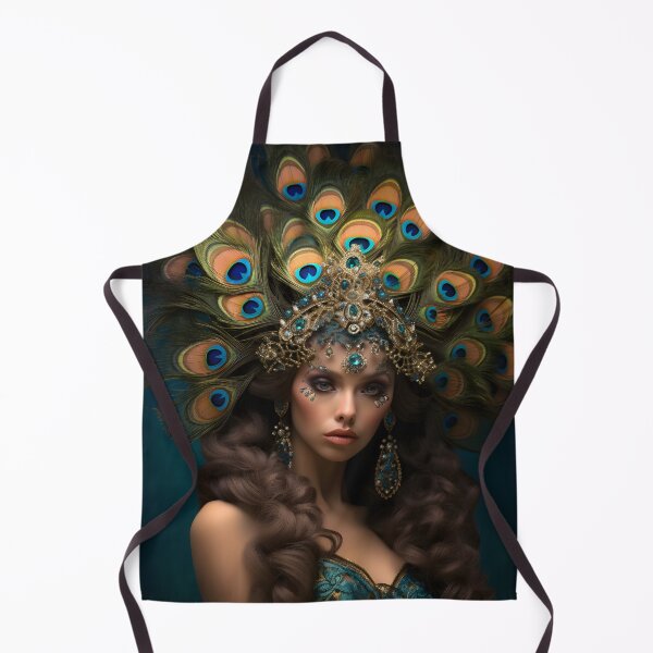 Item preview, Feathered Lady Abstract Woman Portrait Art designed and sold by PeteRascal.
