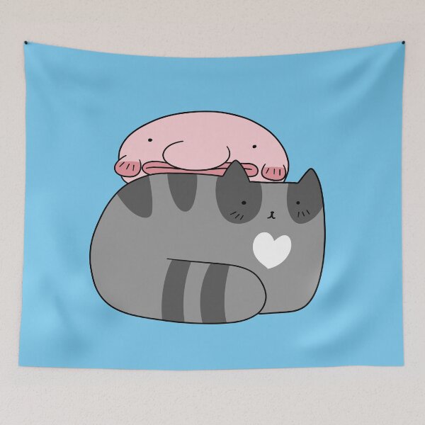 Item preview, Blue Tabby Cat and Blobfish designed and sold by SaradaBoru.