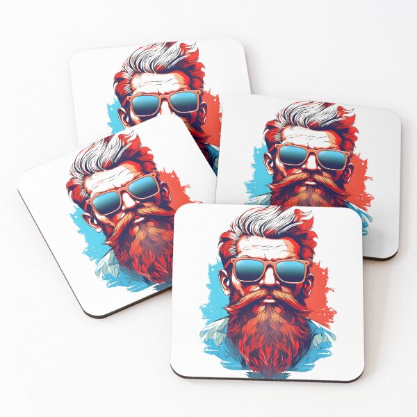 Item preview, A Bold Graphic Portrait of a Bearded Man designed and sold by aigcx.