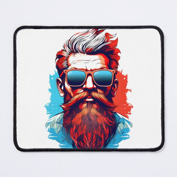 Item preview, A Bold Graphic Portrait of a Bearded Man designed and sold by aigcx.