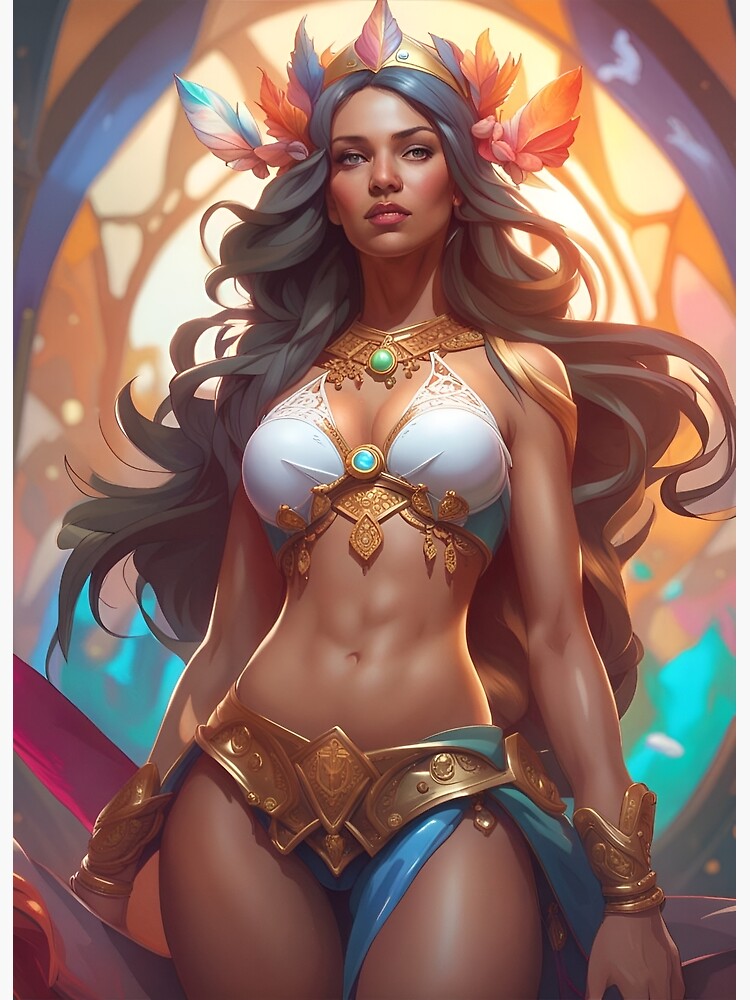 Beautiful Strong Fantasy Warrior Woman Greeting Card for Sale by Eliteijr