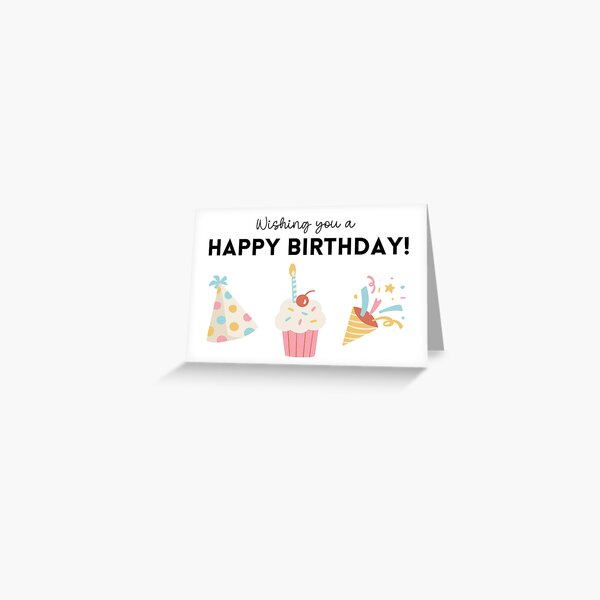 Minimalist Birthday, Happy Birthday  Greeting Card for Sale by  LifeMessages