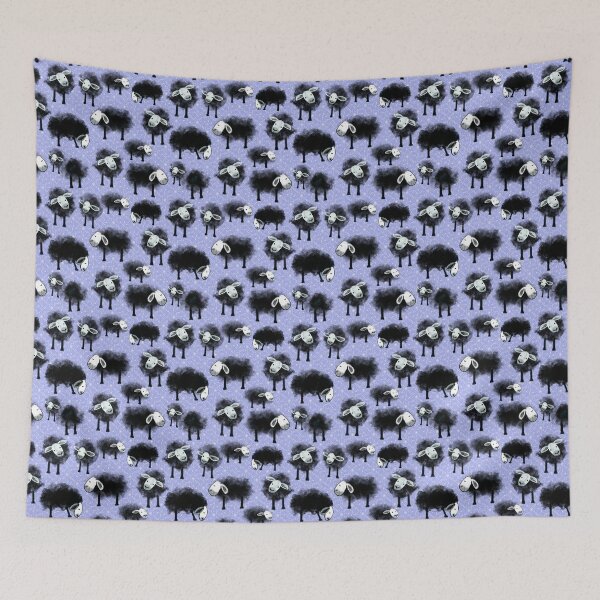 Item preview, Black Sheep on Periwinkle designed and sold by Christine Philbrick.