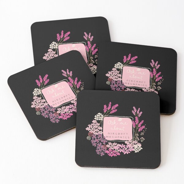 Item preview, Ask Me about Aircraft Mechanics - Cute Flower Lettering Design designed and sold by BoredPixels.