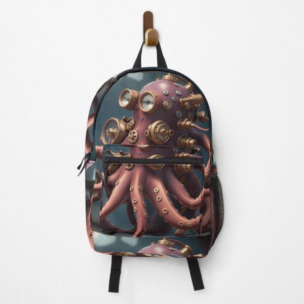 Item preview, 3D Steampunk Octopus Art Painting Design Print designed and sold by randomtdesigns.
