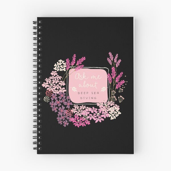 Item preview, Ask Me about Deep Sea Diving - Cute Flower Lettering Design designed and sold by BoredPixels.