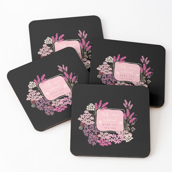 Item preview, Ask Me about Deep Sea Diving - Cute Flower Lettering Design designed and sold by BoredPixels.