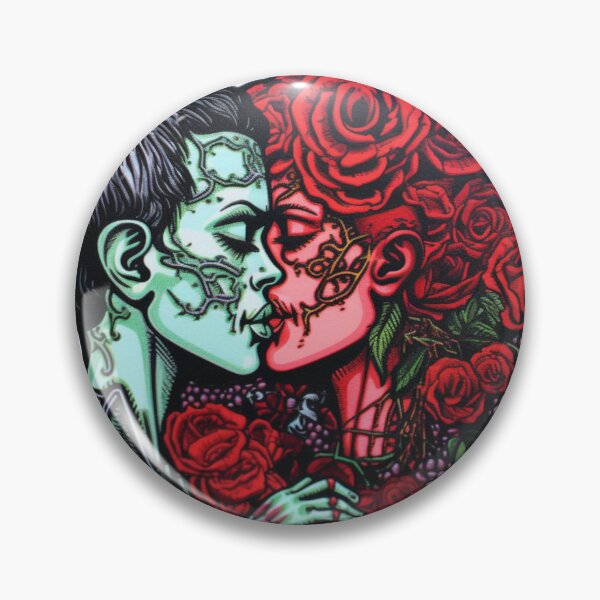 Aperçu de l'œuvre Baiser de zombie Sticker créée et vendue par RiverstepStudio.