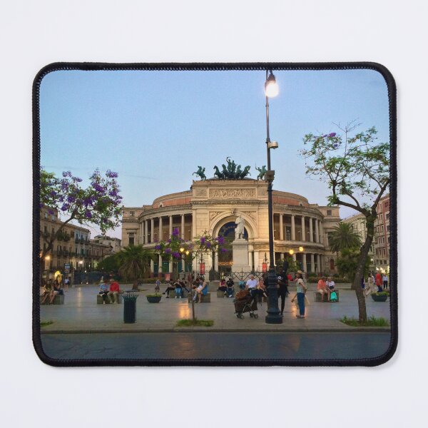 Item preview, Politeama Palermo Sicily musicians in the blue hour designed and sold by Angela Allyn.