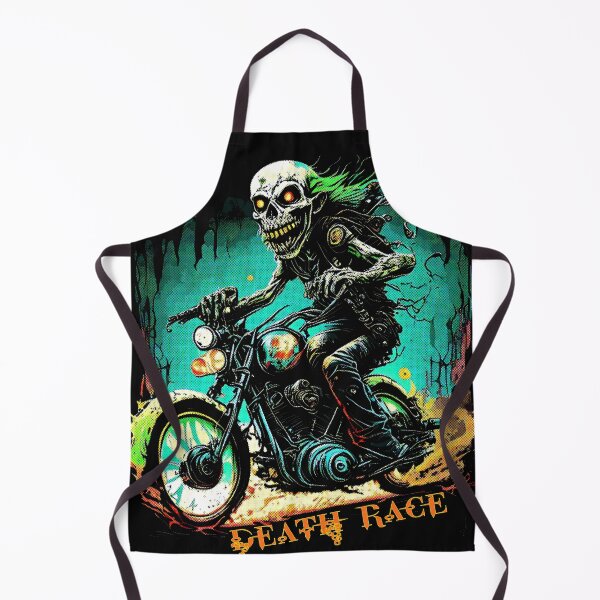 Item preview, Skeleton on a Harley motorcycle with fire racing designed and sold by mixreality.
