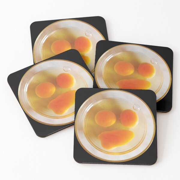 Item preview, Funny egg-citing Egg Emoji photography, cool and unique photo of eggs on the plate designed and sold by twisted-dot.