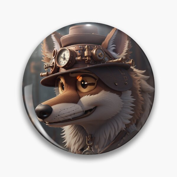 Item preview, 3D Steampunk Wolf Art Painting Design Print designed and sold by randomtdesigns.