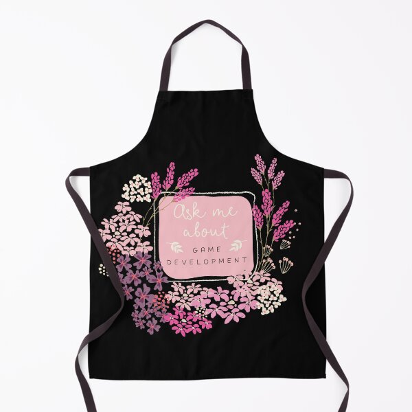 Item preview, Ask Me about Game Development - Cute but surprising feminine Flower Lettering designed and sold by BoredPixels.
