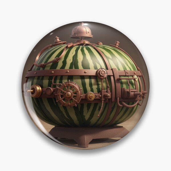 Item preview, 3D Steampunk Watermelon Art Painting Design Print designed and sold by randomtdesigns.