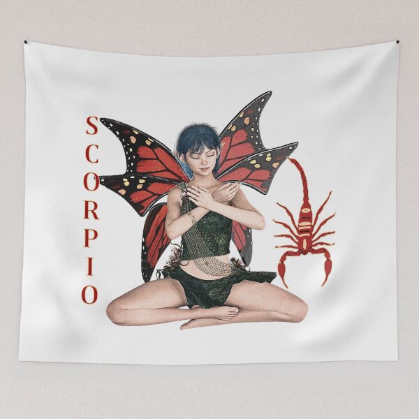 Item preview, Scorpio fairy meditating with scorpion symbol designed and sold by Fantasyart123.