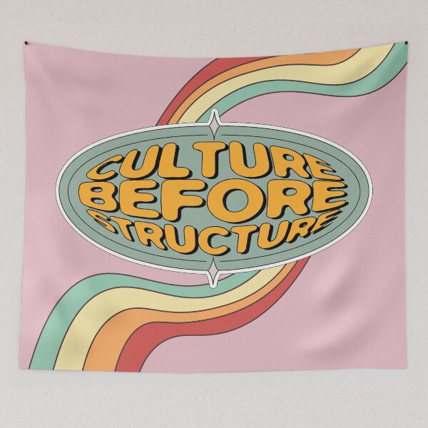 Item preview, Retro Wavy Text “Culture before Structure” designed and sold by MadiervArt.