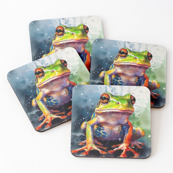 Item preview, Colorful Art frog print designed and sold by PaperieJennifer.