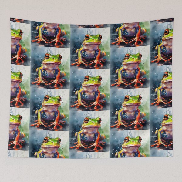 Item preview, Colorful Art frog print designed and sold by PaperieJennifer.