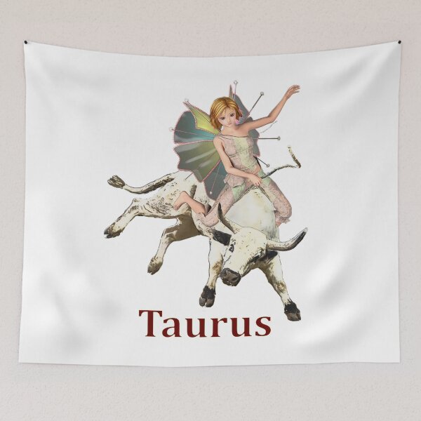 Item preview, Taurus fairy girl riding a bull designed and sold by Fantasyart123.