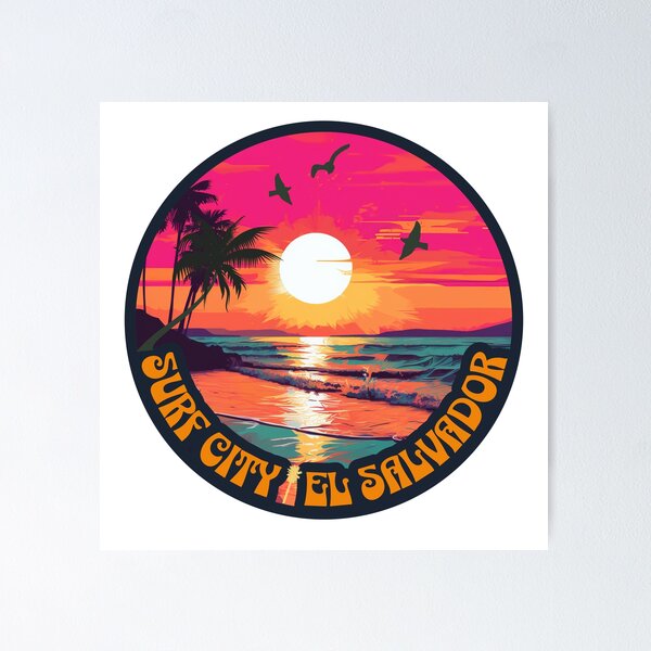 Item preview, Surf City, El Salvador- Summer Time Sunset--Essential T-shirts and Hoodies designed and sold by PatriciaReyes.