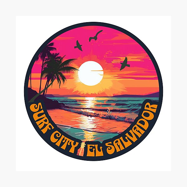 Item preview, Surf City, El Salvador- Summer Time Sunset--Essential T-shirts and Hoodies designed and sold by PatriciaReyes.