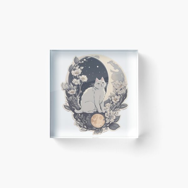 Item preview, Celestial Cat In Moonlight designed and sold by BBGIFTSUK.