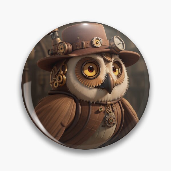 Item preview, 3D Steampunk Owl Art Painting Design Print designed and sold by randomtdesigns.