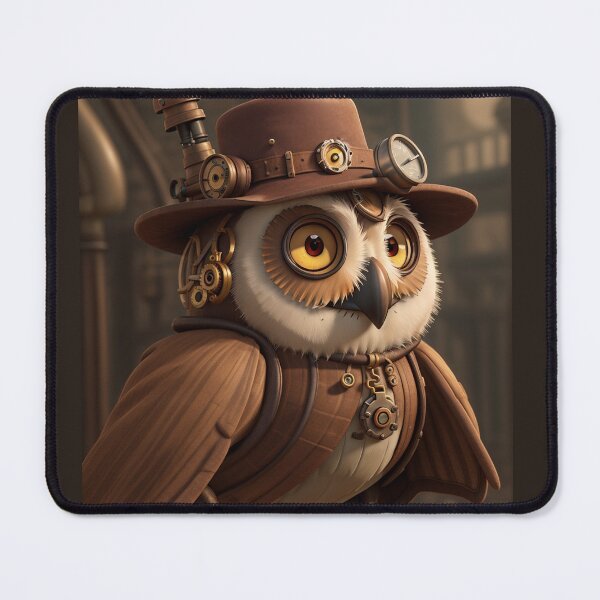 Item preview, 3D Steampunk Owl Art Painting Design Print designed and sold by randomtdesigns.