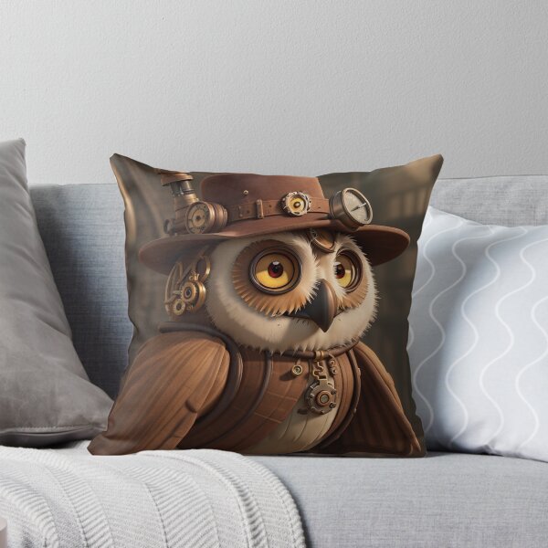 Item preview, 3D Steampunk Owl Art Painting Design Print designed and sold by randomtdesigns.