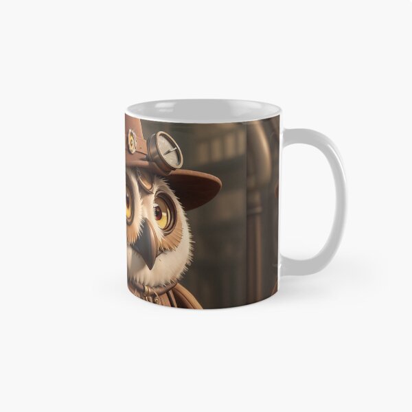 Item preview, 3D Steampunk Owl Art Painting Design Print designed and sold by randomtdesigns.