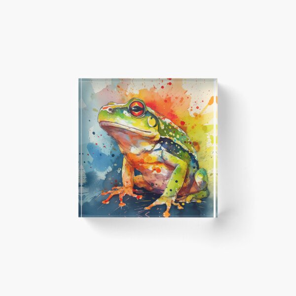Item preview, Colorful Art frog print designed and sold by PaperieJennifer.