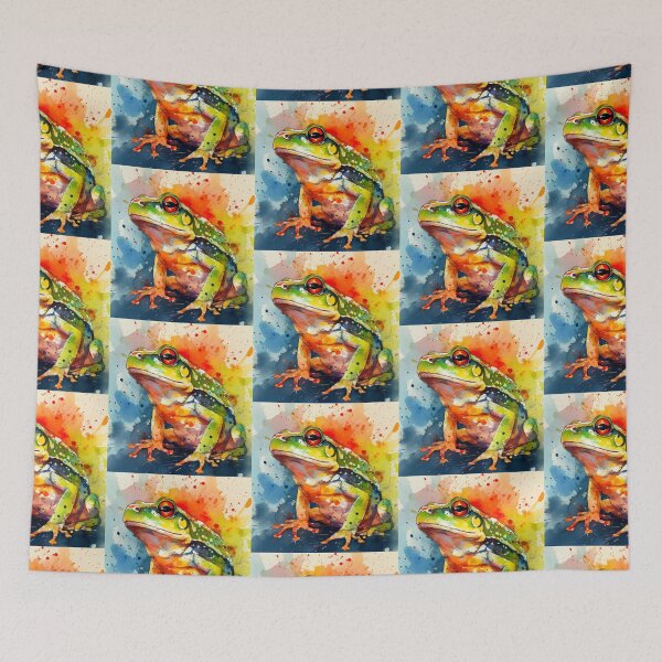 Item preview, Colorful Art frog print designed and sold by PaperieJennifer.