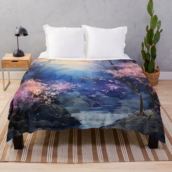 Item preview, River cascades through the beautiful woods at sunset 8 designed and sold by Art by Lilia.