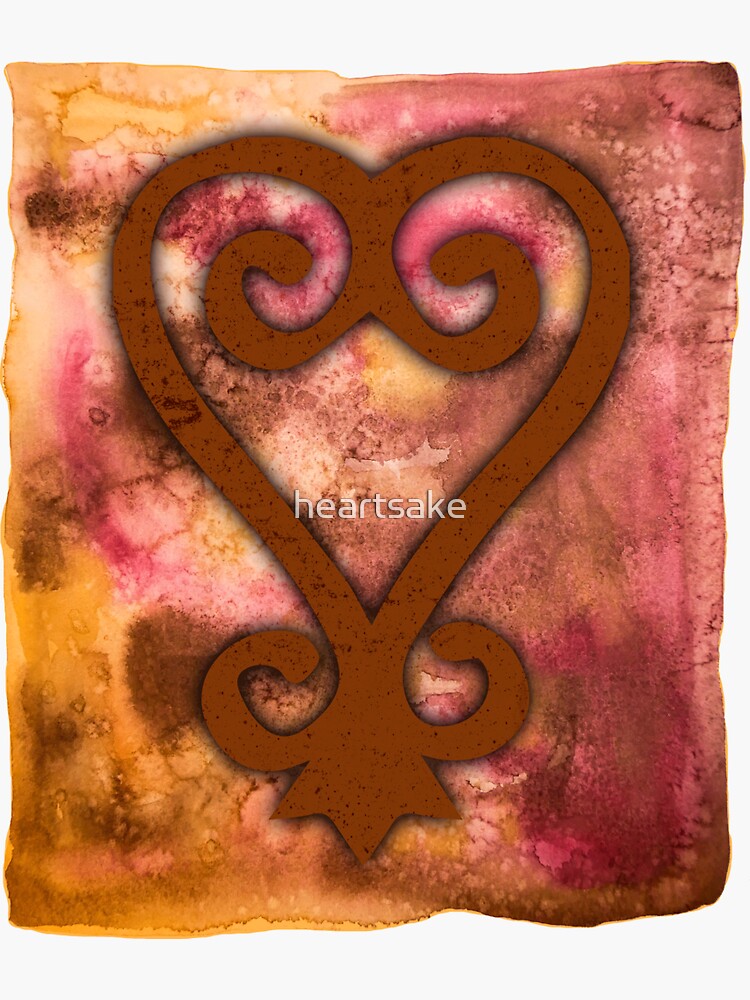 Thumbnail 3 of 3, Sticker, Adinkra Sankofa African Tribal Symbol designed and sold by heartsake.