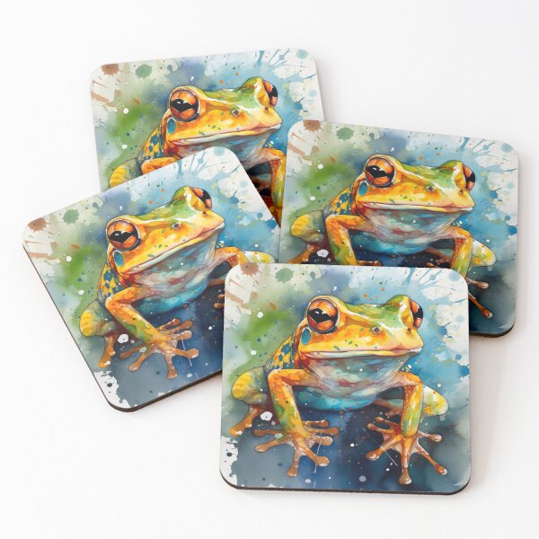 Item preview, Colorful Art frog print designed and sold by PaperieJennifer.