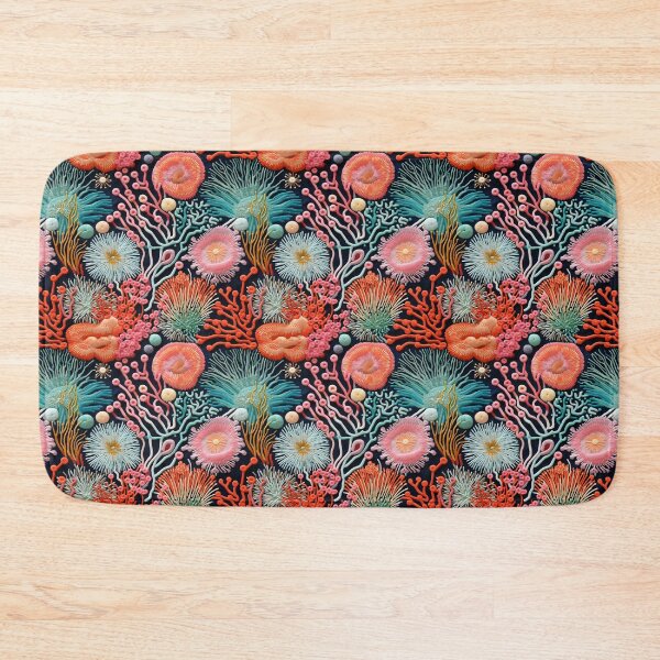 Item preview, Embroidered Coral Reef Pattern designed and sold by StephyCreative.