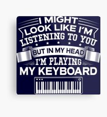 In My Head I'm Playing My Keyboard Metal Print