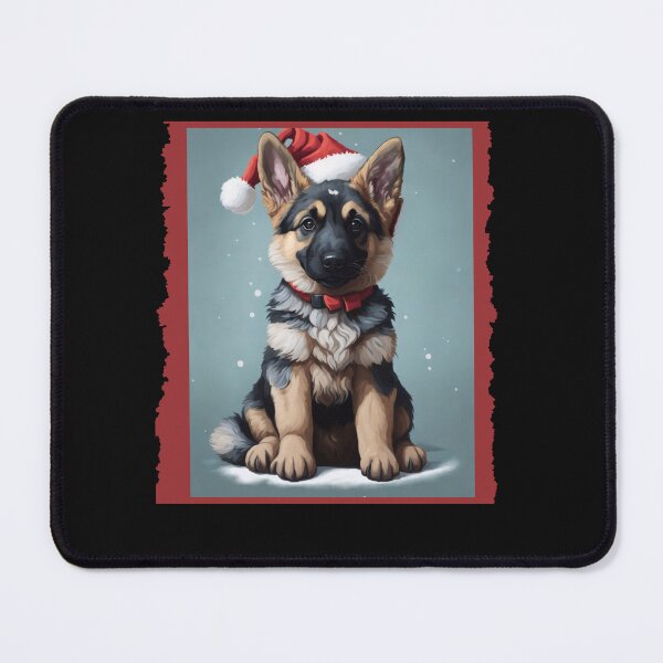 Item preview, Sweet Kawaii German Shepherd Puppy. Christmas time.  designed and sold by NewtBoo.