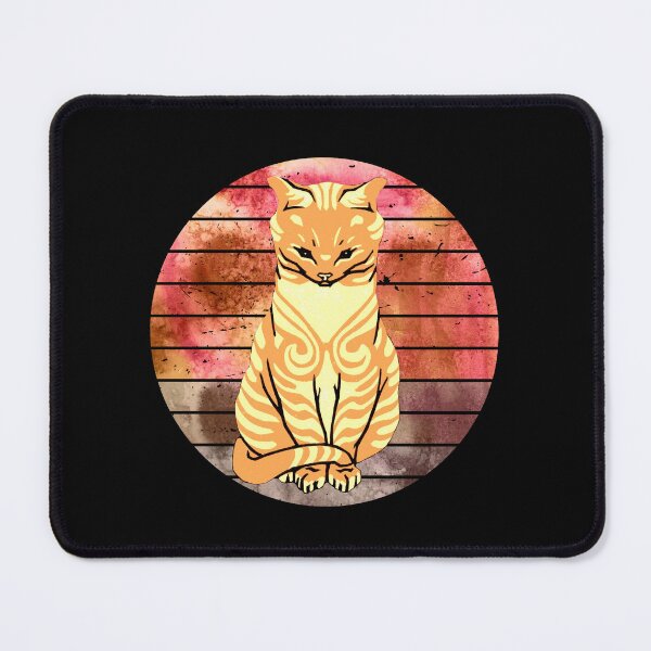 Item preview, Tabby Cat in Retro Tie Dye Rainbow designed and sold by heartsake.