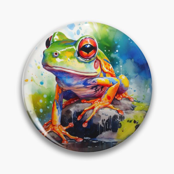 Item preview, Colorful Art frog print designed and sold by PaperieJennifer.