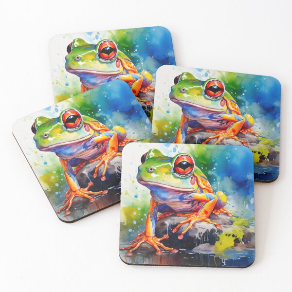 Item preview, Colorful Art frog print designed and sold by PaperieJennifer.