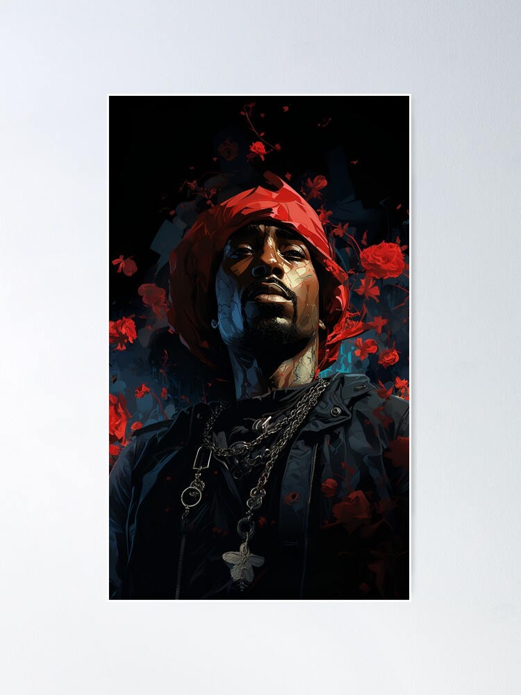 NEW Tupac Shakur 2Pac Music Poster Print Art Fan Art Vector Canvas High  Quality