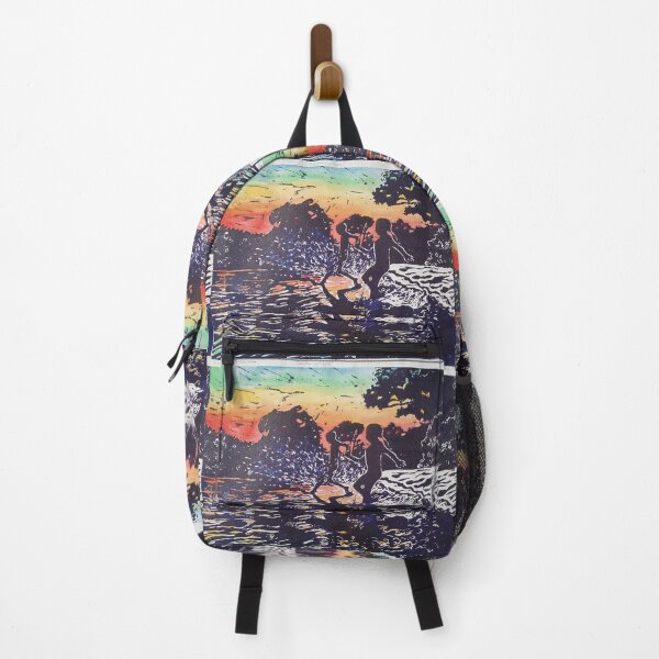 Item preview, Bathers green sunset designed and sold by Inga Dalsegg.