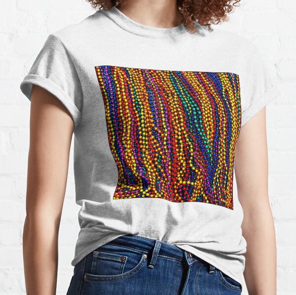MARDI GRAS :Colorful Beads Print Classic T-Shirt