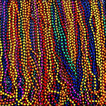 Artwork thumbnail, MARDI GRAS :Colorful Beads Print by posterbobs