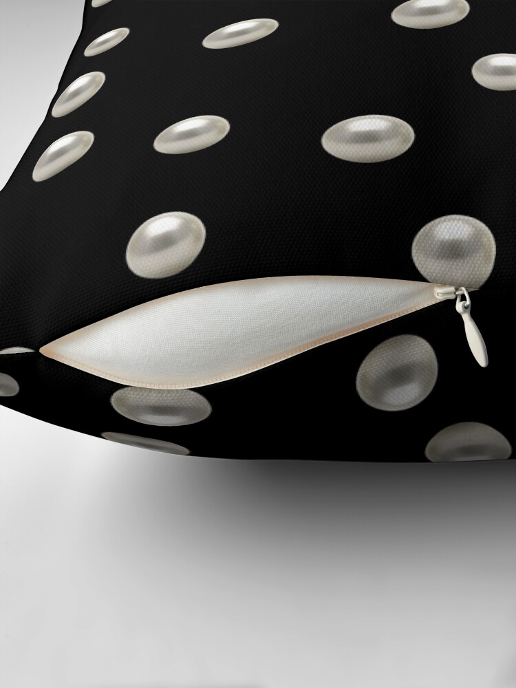 When Pearl Meets Black  Pillow